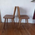 2 Brutalist Vintage Stoelen Frans Jaren 60 thumbnail 4