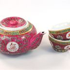 Roze Chinese Theepot + Kopjes thumbnail 6