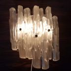 Vintage Space Age Ice Glass Sconce, Ice Lamp, Sputnik, 1960S Lucite Sputnik Era Wall Light Lamp thumbnail 2