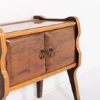 Sculptural Italian Mid-century Nightstand/cabinet, 1950’s thumbnail 5