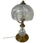 Vintage / Hollywood Regency - Crystal Glass Table Lamp With Brass Base - In Great Condition thumbnail 3