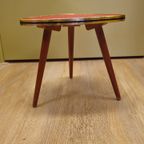 Vintage Plantentafeltje Tafeltje Bijzettafeltje Tafel Rood thumbnail 7