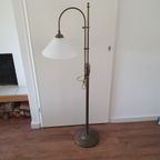 Vintage - Vloerlamp - Staande Lamp - Koper - Opaline Kap thumbnail 15