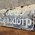 Antiek Emaille Reclamebord Cacao Bensdorp 1900 thumbnail 2