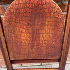 Thonet Cosmos B751 Klapstoel. Zeldzaam Krokodillenreliëf. thumbnail 13