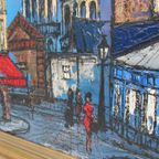 Modern Schilderij Gesigneerd Ergo, Paris Street Scene thumbnail 4