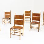 Vintage Italiaanse Eetkamer Stoelen Carlo Scarpa 1970S, Set Van 6 thumbnail 7