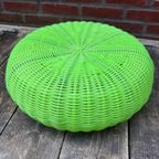 IKEA Vintage Wicker Poef. thumbnail 2