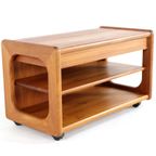 Audio Meubel Trolley 'traeden' Vintage Deens Massief Teak thumbnail 11