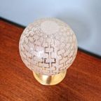 Duo Of Space Age-lampen In Messing En Getextureerd Glas, 197 thumbnail 10