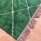 HKLIVING Handgeknoopt Wollen Vloerkleed Groen thumbnail 8