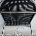 Pair Of 2 Metal Office Chairs With Peforated Design thumbnail 8
