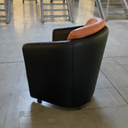 Leolux Suva Vintage Leather Orange And Black thumbnail 6