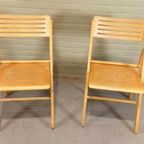 Set Van 2 Vintage Houten Klapstoelen, Ikea thumbnail 9