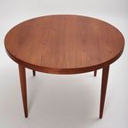 Round Extendable Dining Table By Schou Andersen Møbelfabrik, Denmark 1950’S. thumbnail 2