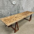 Antieke Tafel Schragentafel Xxl Tuintafel 89 X 308 Cm thumbnail 8