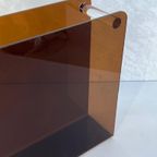 Jaren 70 Lectuurbak Plexiglas Vintage Tijdschriftenrek Retro thumbnail 5
