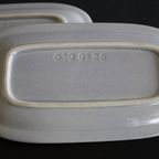 2X Vlees Schaaltjes / Vlees Bordjes / Rechthoekige Schalen, Vintage Scandinavisch Keramiek thumbnail 5