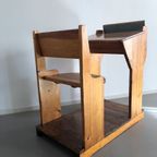 Vintage Zweeds Schoolmeubel, Schoolbankje thumbnail 5