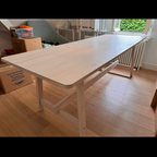 Ikea, Lisabo, Grote Licht Beukenhouten Tafel Met Balk thumbnail 4