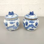 2 Chinese Potten Met Deksel thumbnail 6