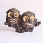 Ceramic Owls Sculpture By Elisabeth Vandeweghe For Perignem 1970S, Belgium. thumbnail 4