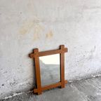 Wooden+Arch-Shaped Mirror With Tree Bamboo Wicker Frame, 1970S thumbnail 9