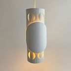 Mid Century Cilinder Hanglamp Met Cirkels, Doria?, Vintage Lamp thumbnail 9