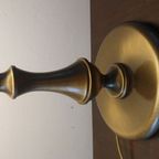 Vintage Klassieke Geborstelde Messing Tafellamp thumbnail 6