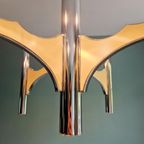 Grote Space Age-kroonluchter In Verchroomd Metaal, Sciolari thumbnail 8