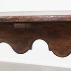 Prachtige Grote Antieke Engelse Pinewood Cricket/ Center Table, Bijzettafel Uit De 19e Eeuw thumbnail 10