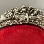 Prachtige Louis Xvi Bank, 3 Zit, Rood Fluweel thumbnail 12