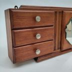Vintage Houten Art Deco Kastje Medicijnkastje Hout thumbnail 3