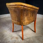 Vintage Antieke Stijl Schaapsleren Cocktail Fauteuil thumbnail 12