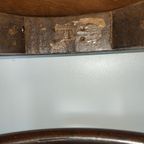 Vintage Antieke Thonet Kruk Stool (Webbing/Leer) thumbnail 9