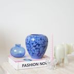 Blue Vintage Ceramic Pot Vase thumbnail 2