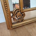 Grote Vintage Goudkleurige Spiegel, Schouwspiegel Badkamerspiegel 103 thumbnail 12