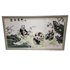 Vintage Chinees Borduurwerk Met Panda'S thumbnail 8