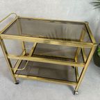 Vintage 80’S Bar Trolley – Hollywood Regency thumbnail 6