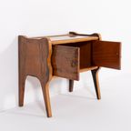 Sculptural Italian Mid-century Nightstand/cabinet, 1950’s thumbnail 3