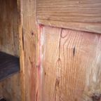 Stoere Geleefde Antiek Grenen 1 Deurs Kast Met Twee Planken, 100 Cm Breed thumbnail 13