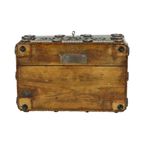 Antieke Houten Naaidoos Tramp Art Volkskunst Uniek Stuk 1928 thumbnail 9