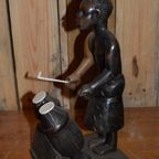 Teakhouten Trommelaar Uit Ghana thumbnail 4