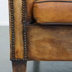 Schapenleren Clubfauteuil In Engelse Stijl Met Karakter En Een Prachtig Patina thumbnail 15