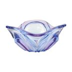 Vintage Murano Schaal Fruitschaal Blauw Paars Glas Sixties thumbnail 9
