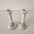 2 Antieke Kandelaars Stork Koningklijke Machine Fabriek thumbnail 9