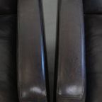 Stijlvolle, Tijdloze En Zeer Comfortabele Set Van 2 Zwart/ Grijze Schapenleren Design Fauteuils thumbnail 13