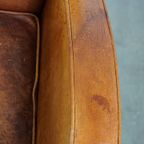 Strakke, Karakteristieke En Tijdloze Vintage Schapenleren Design Armchair thumbnail 4