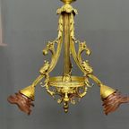 Antieke Kroonluchter Van Massief Verguld Brons In Lodewijk Xv-Stijl. thumbnail 2