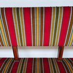 Antieke Vintage Franse Eikenhouten Bank, Halbank Eetkamerbank thumbnail 10